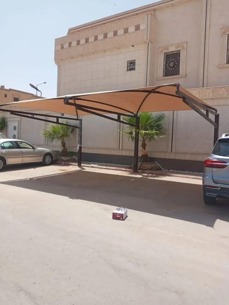 تركيب مظلات سيارات مقص ومظلات مداخل في الجنوب وأبها