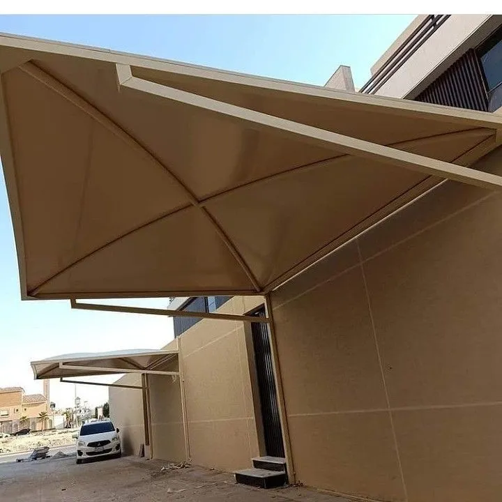 تركيب مظلات سيارات مقص ومظلات مداخل في الجنوب وأبها