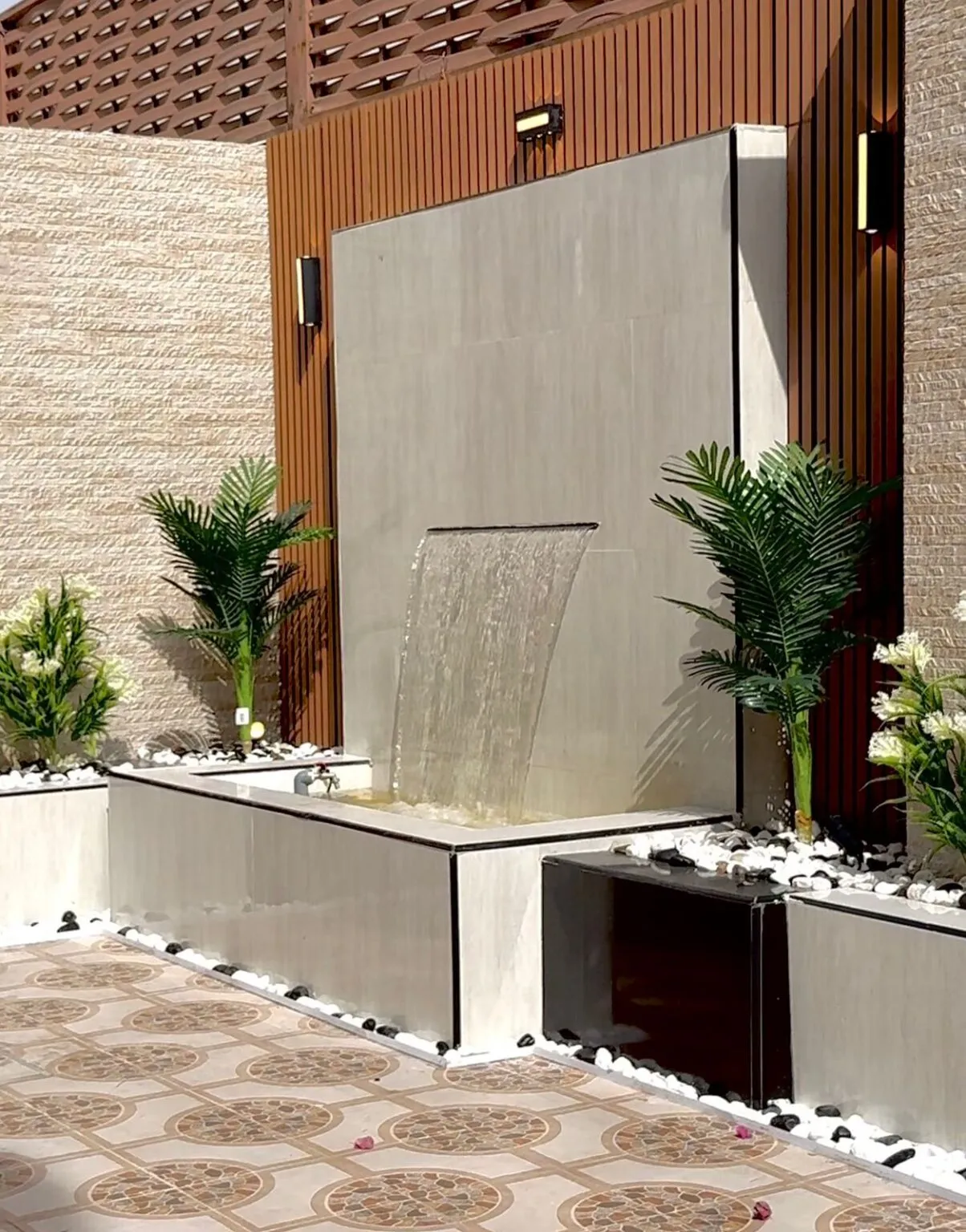 تصميم شلالات وجلسات لأحواش فلل ومنازل أبها والجنوب 