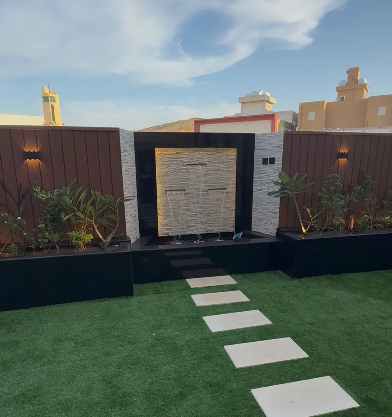 تصميم شلالات وجلسات لأحواش فلل ومنازل أبها والجنوب 