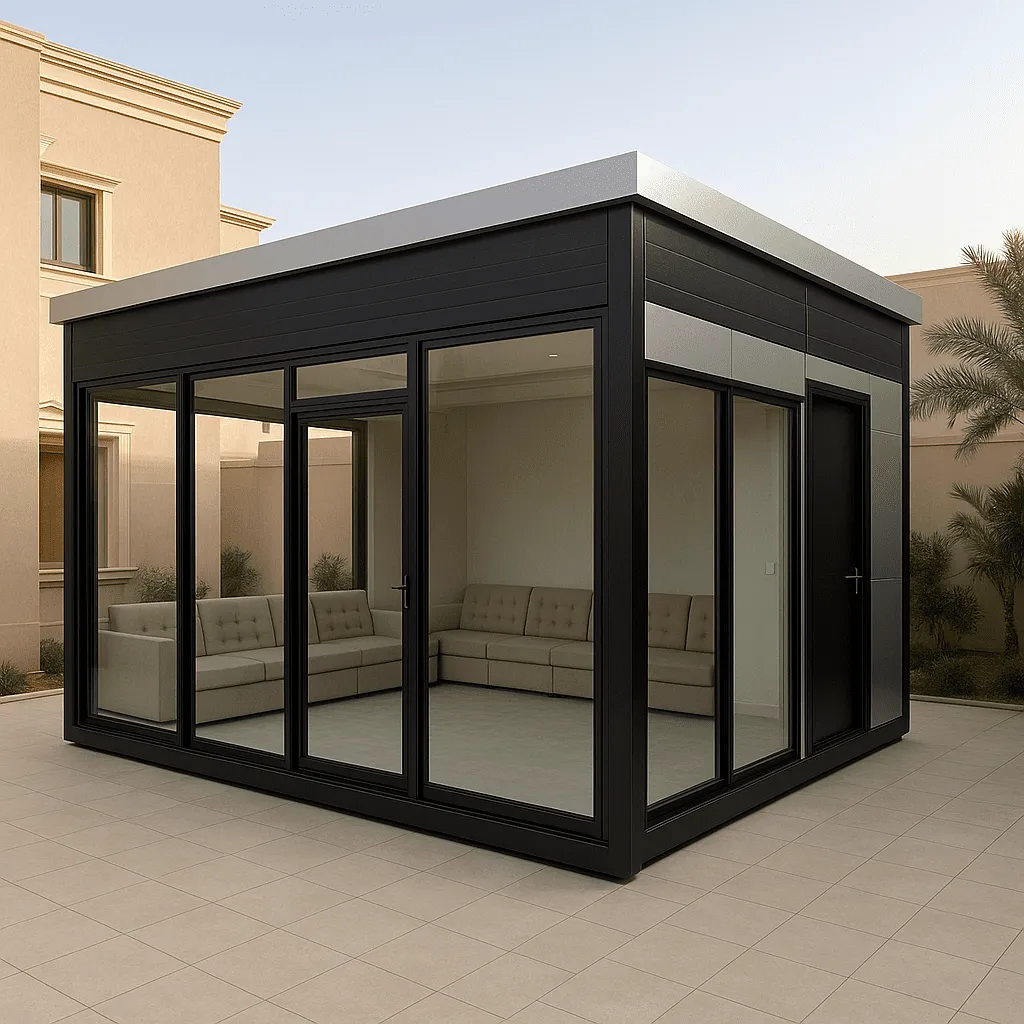 تركيب غرف ساندوتش بانل زجاجيةجاهزة بالجنوب للمخازن والمنازل