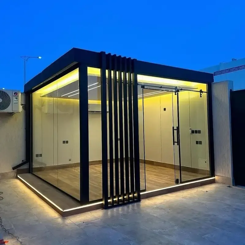 مقاول بناء مجالس زجاجية أنيقة وبسيطة بأقل تكلفة بالجنوب