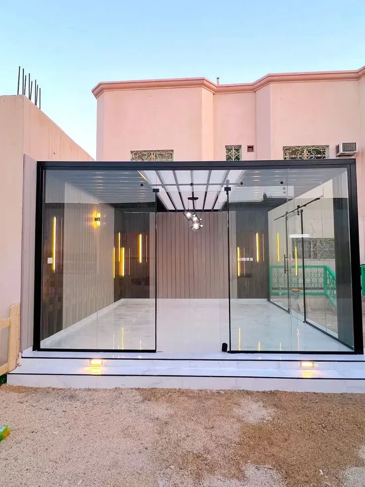 ارخص مقاول بناء مجلس خارجي في نجران وعسيربالحوش انيق زجاجي 