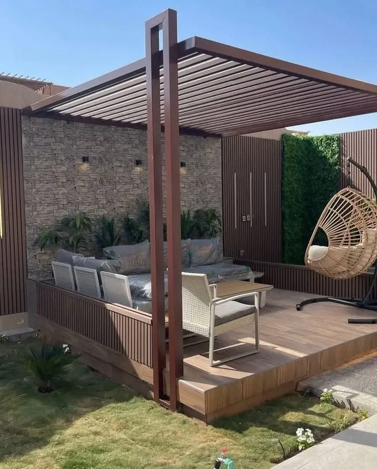 تحويل الفناء إلى واحة في أبها:للمظلات والحدائق ومظلات