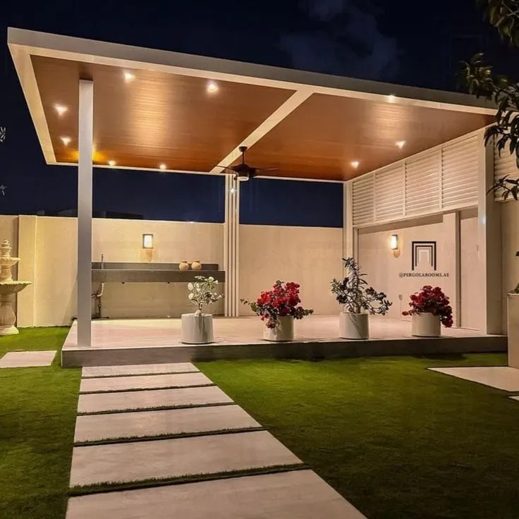 تحويل الفناء إلى واحة في أبها:للمظلات والحدائق ومظلات