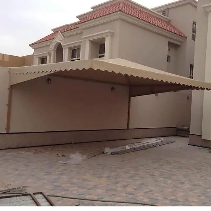 اصلاح مظلات كراج مقوسة بتثبيت آمن في الجنوب وابهاء 