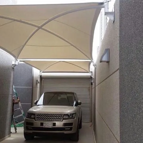 اصلاح مظلات كراج مقوسة بتثبيت آمن في الجنوب وابهاء 