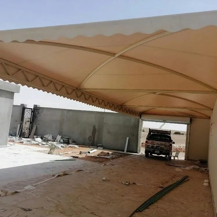 اصلاح مظلات كراج مقوسة بتثبيت آمن في الجنوب وابهاء 