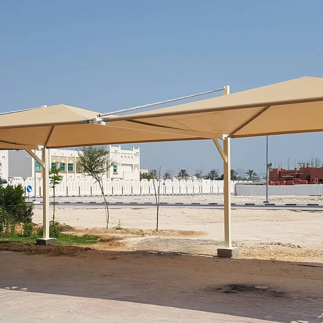 اصلاح مظلات كراج مقوسة بتثبيت آمن في الجنوب وابهاء 