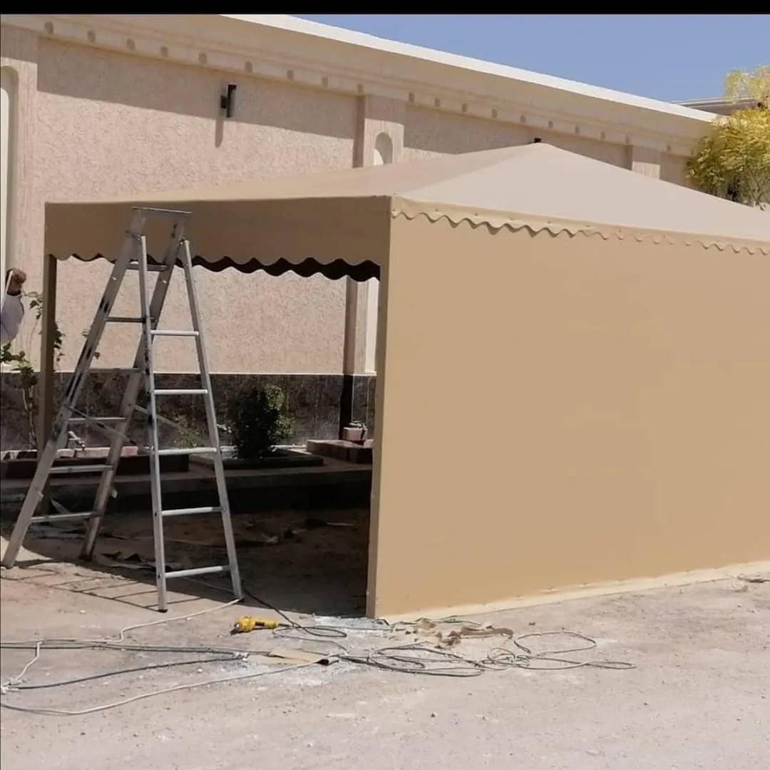 اصلاح مظلات كراج مقوسة بتثبيت آمن في الجنوب وابهاء 