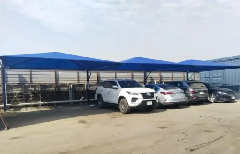 أنواع مظلات سيارات خارجية في الجنوب:لتركيب مظلات البوثلين