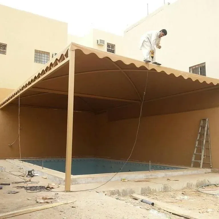 مظلات تغطية مسابح بالجنوب وابها حماية كاملة من الشمس والغبار