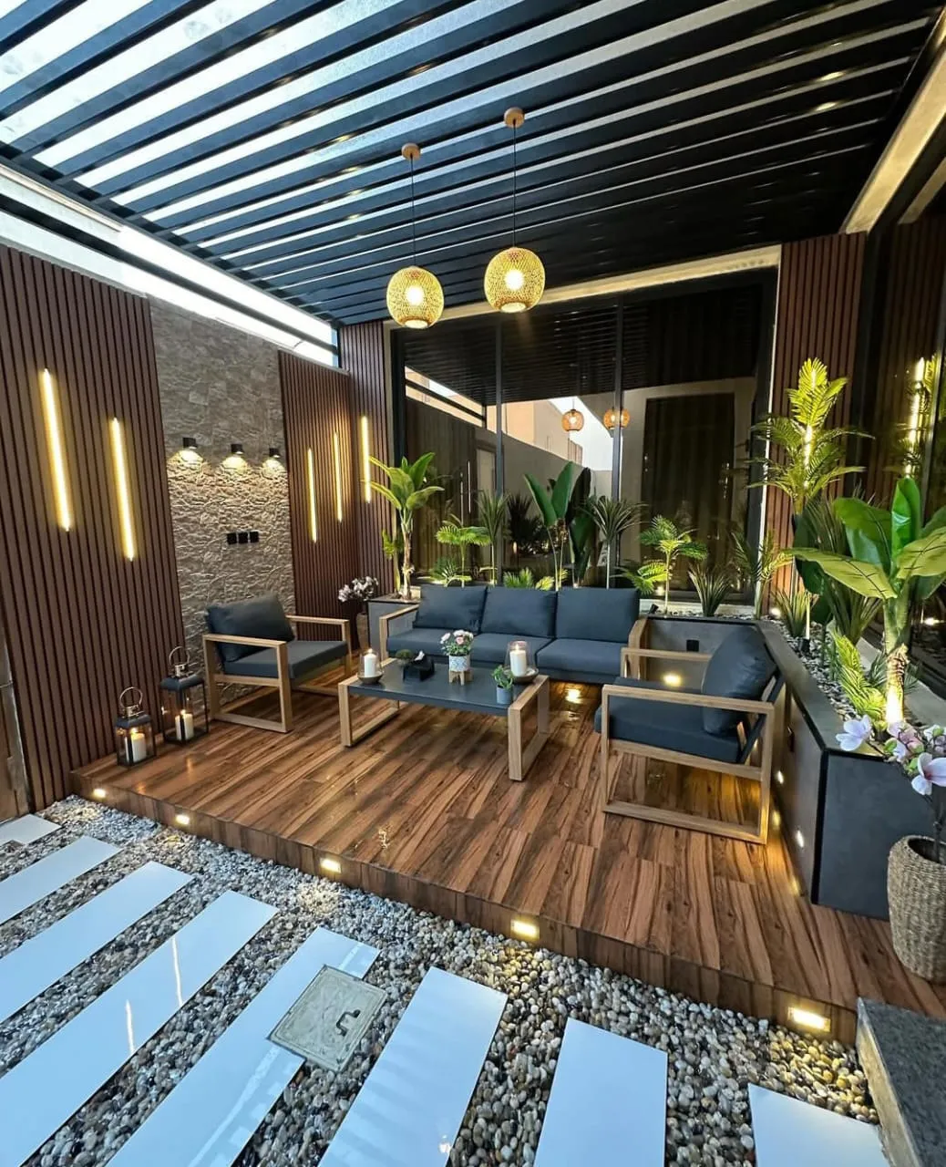 تصميم جلسات خارجيةفي الجنوب ونجران|بأحدث مظلات وسواتر حدائق