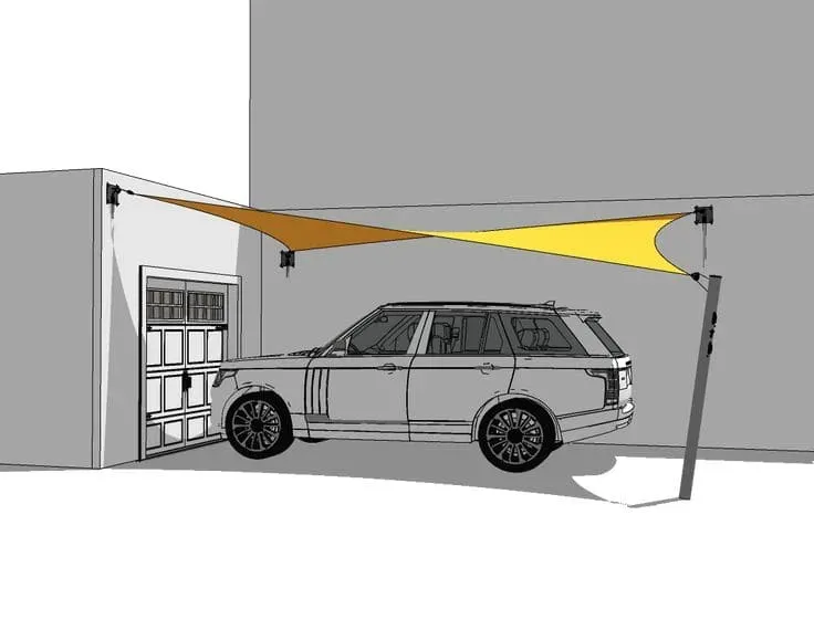 مظلات سيارات وشبكات الشد الإنشائي والمظلات المتحركة بالجنوب