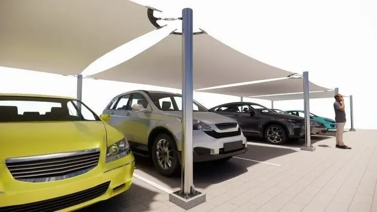 مظلات سيارات وشبكات الشد الإنشائي والمظلات المتحركة بالجنوب