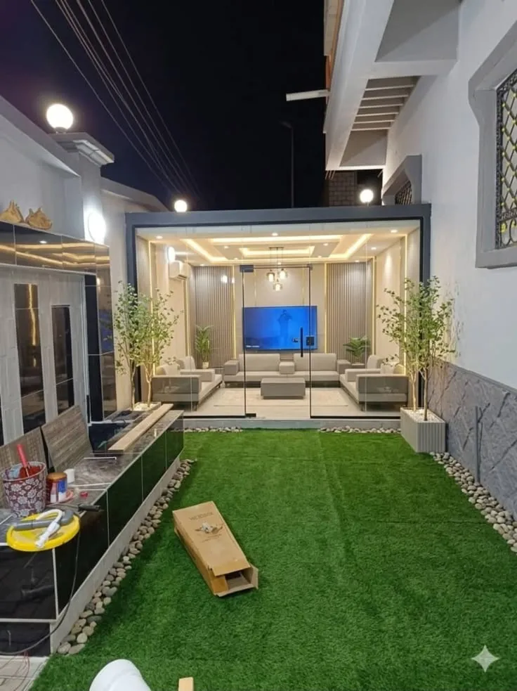 مجالس خارجية زجاجية فاخرة في أبها|تصميم وتركيب مجالس 