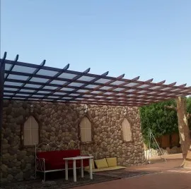مظلات بديل الخشب في أبها | تركيب مظلات سيارات وأحواش وجلسات 